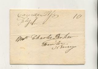 1833 William Knight Camden Nj To Charles Parker Trenton Nj Stmpls Lttr Cvr