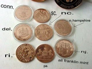1977 Jimmy Carter Franklin Presidential Bronze Medal Plus 8 Fm Coins