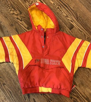 Vintage Starter Jacket Iowa State Cyclones Size Medium Pullover Coat Football