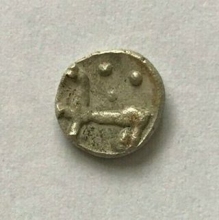 Ancient Celtic Danubian Celts Hongrie Silver AR Obol 1st Century BC - P677 2