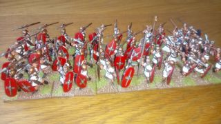 45 Pilum Armed Infantry Unit 28mm Metal Painted Ancient Wargames Figures.