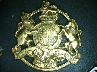 Brass Trivet British King Dieu Et Mon Droit Meaning God And My Right Dated 1953