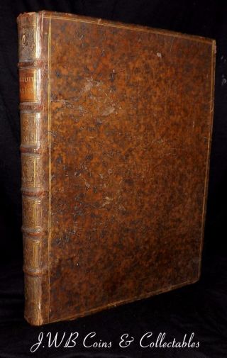 Very Old Rare Book Dated 1727 Tables Of Ancient Coins,  Weights And Measurements