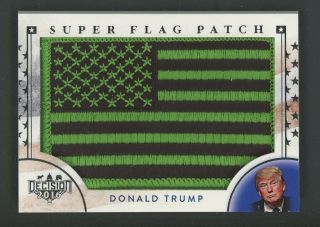 2016 Decision Foil Donald Trump Green Usa Flag Patch