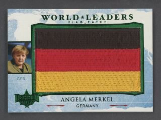 2016 Decision Green Foil World Leaders Angela Merkel Germany Flag Patch