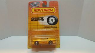 1987 Matchbox Corvette Roadster.  Mb 14.  Die - Cast Metal.