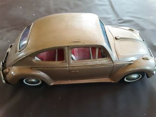 Vintage Bandai 1959 Vw Tin Friction Toy Beetle Volkswagen Made In Japan