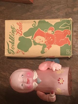 Vintage 1940’s Group 2 Itchy Dogs,  Hawaiian Girl,  Doll,  Duck Celluloid - Boxed Japan