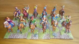 12 Horse Archer Cavalry 28mm Metal Painted Ancient Wargames Figures.