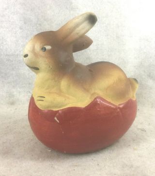 Antique Easter Bunny Candy Container Mkd " Made In Germany " - Paper Mache Rabbit