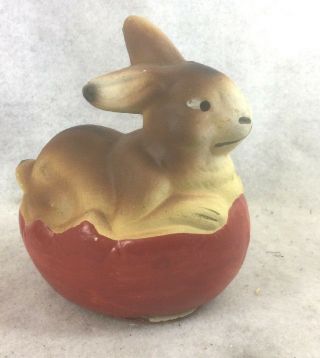 ANTIQUE Easter Bunny Candy Container Mkd 