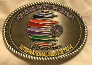 2019 24th World Scout Jamboree Ist International Service Team Metal Belt Buckle