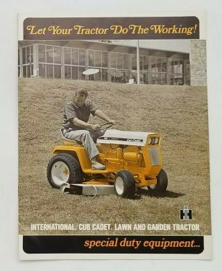 International Harvester Cub Cadet Tractor Brochure Special Duty Equipment 1966
