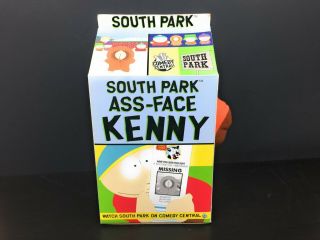 South Park Milk Carton Ass Face Kenny Plush 2002 Rare (carton has 2 tears) 2