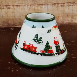 The White Barn Candle Co.  Christmas Santa Train Ceramic Shade