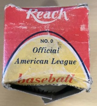 Unsigned Blank Reach Official American League Joe Cronin Baseball W/ Box Vintage