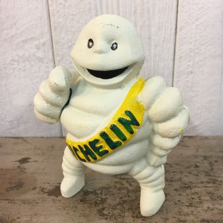 Cast Iron Michelin Man Bank Man Cave Advertising Doorstop Paperweight
