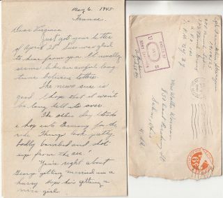 Wwii Letter Aaf 323rd Bomb Group 1945 Hope End Of War Is Near 27