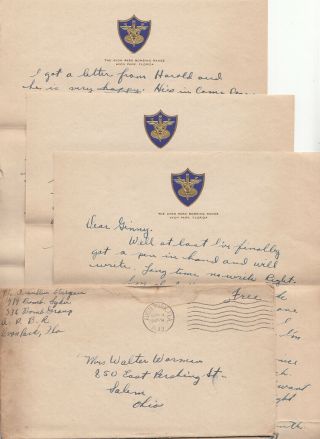 Wwii Letter Aaf 336rd Bomb Group 1943 3 B - 26 Bomber Crashes Mid Air 20