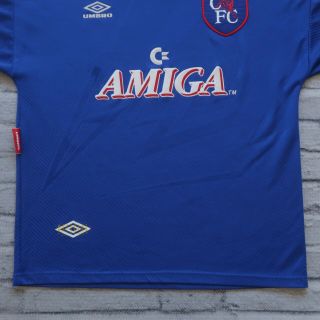 Vintage 94/95 Chelsea FC Amiga Soccer Jersey by Umbro L Football World Cup 3
