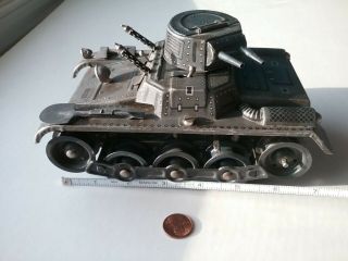 German 1950 Tank Nr 65 Toy Vintage Titho Lin Windup With Spark Effect In The Gun