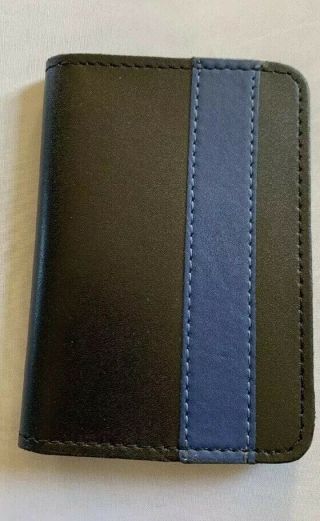 Thin Blue Line Officer Plain Mini Pin Wallet And Id Holder