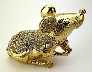 Jewelry Box.  Mouse Rat Figurine.  2020 Chinese Zodiac Year of Rat Statuette 3