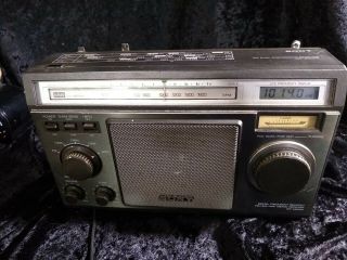 Vintage Sony Japan Icf - 6500w Digital Sw Radio Good