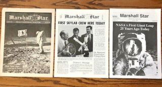 1970 1973 1994 Nasa Marshall Star News - Apollo 11 Landing,  Skylab Crew,  25 Yrs