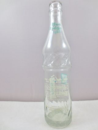 SCARCE Vintage Glass BLUE RIDGE BEVERAGES ACL Soda Bottle MARION VA. 3