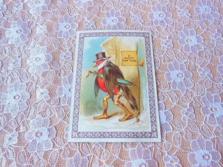 Victorian Year Card/anthropomorphic Robin/goodall