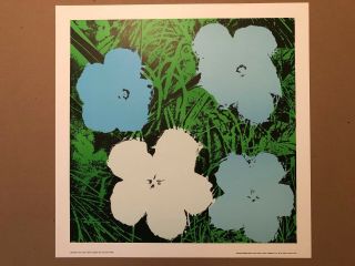 Andy Warhol Blue Flowers Offset Lithograph 1970 