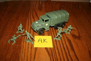 Timmee Processed Plastic 2.  5 - Ton Army Truck/tarp Tank Ak - Auburn Marx Mpc Remco