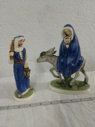 Vintage Goebel Figurine Joseph Mary & Baby Jesus Angel Nativity Figures Set Of 3
