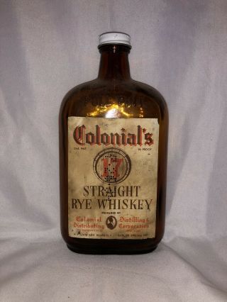 Colonial’s Straight Rye Whiskey Pint Bottle York
