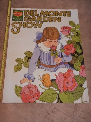 1969 Del Monte Garden Show Grocery Store Advertising Poster 6902