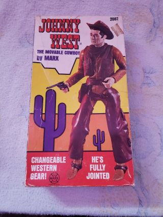 Johnny West Action Figure By Louis Marx - 1965 - Box - 2062