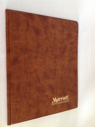 Vintage Marriott Hotel Writing Paper & Envelope Holder Circa Early 1980s