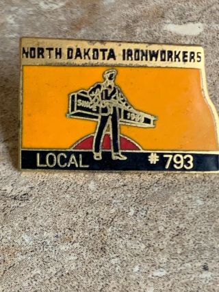 Union Lapel Pin North Dakota Iron Workers Local 793