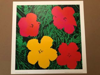 Andy Warhol Red Flowers Offset Lithograph 1970 
