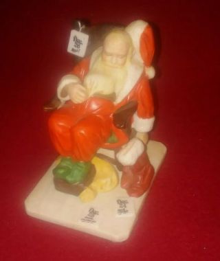 Norman Rockwell Christmas Firgurine " Santa The Day After Christmas Vintage 1986