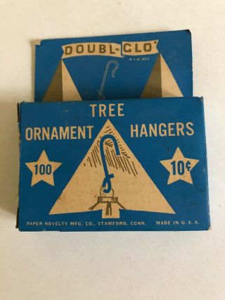 Box Doubl - Glo Steel Christmas Ornament 110 Hangers Hooks.