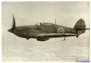 Press Photo: The Enemy Aerial View Of British Raf Hurricane Fighter Plane