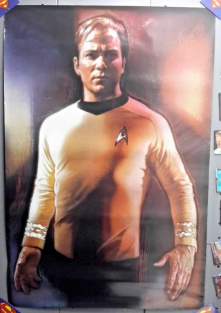 Vintage 1991 Star Trek Captain Kirk Drew Struzan Art Poster 27 " X 40 " (mfpo - 19)