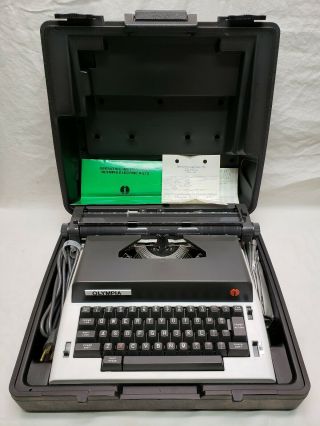 Vintage Olympia X - L12 Electric Typewriter In Case - With Paperwork 230