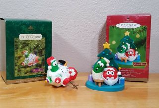 Veggietales Christmas Ornaments Hallmark Waiting For Santa Dayspring Snowball