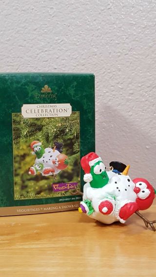 VeggieTales Christmas Ornaments Hallmark Waiting For Santa DaySpring Snowball 3
