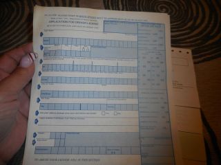Vintage NYS Application For Driver ' s License & Permit 2