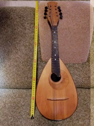 The Ancient Ukrainian Folk Instrument Mandolin Of The 1956s,  Made By The Ussr