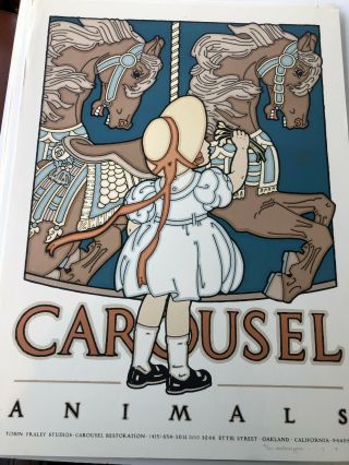 David Lance Goines Carousel Animals Print signed and numbered 2
